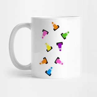 multi colored traffic cones Mug